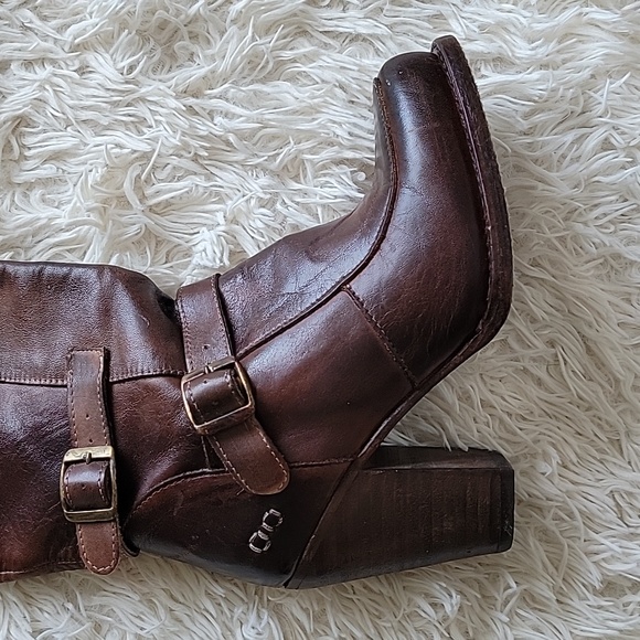 BED STU Statute Motorcycle Leather Knee High Boots - Picture 4 of 8